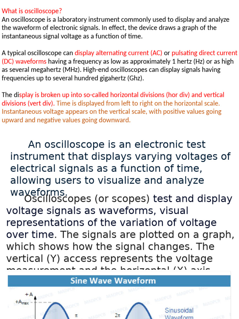 Understanding Oscilloscope Basics | PDF | Amplitude | Physical Quantities