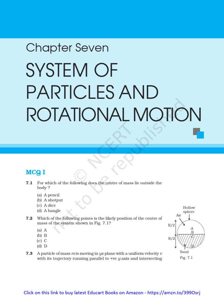 Class 11 Rotational Motion Formulas | PDF | Rotation Around A Fixed ...