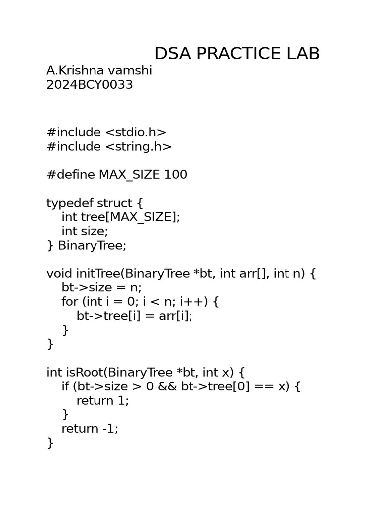 Binary Tree Operations in C | PDF | Computer Programming | C++