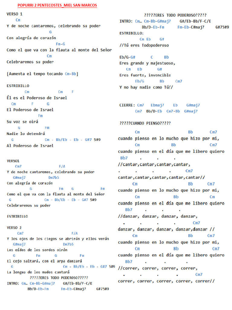 Medley 2 Pentecostes Msm Pdf