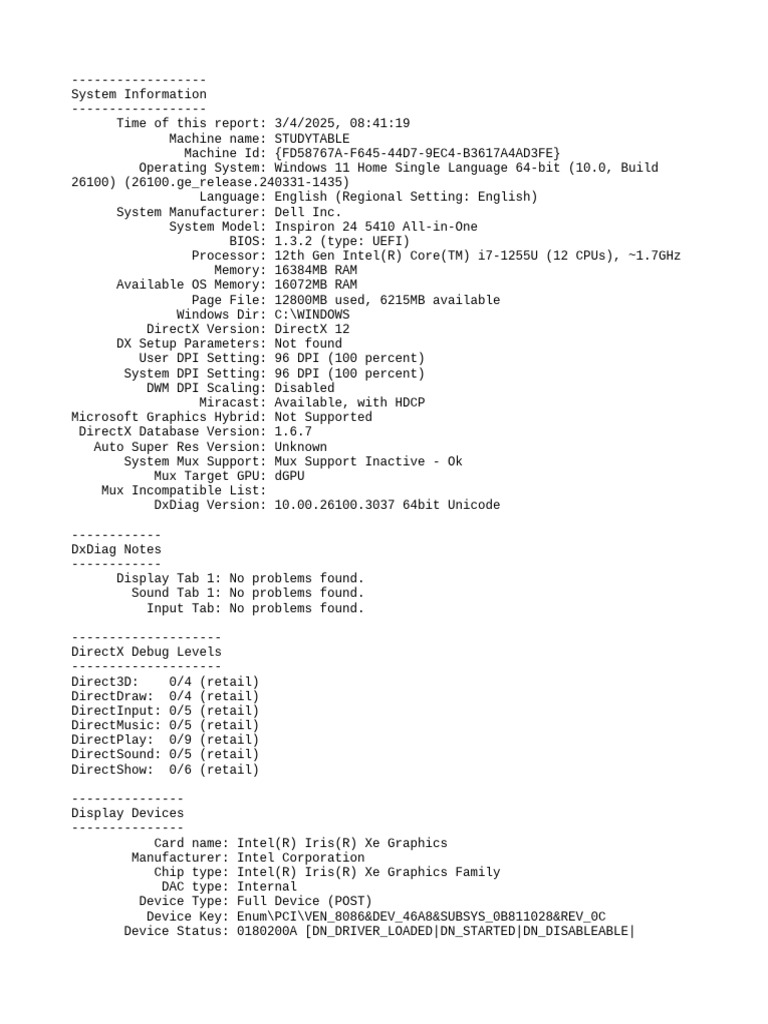 Intel Display Driver 31.0.101.5382 Info | PDF | Device Driver ...