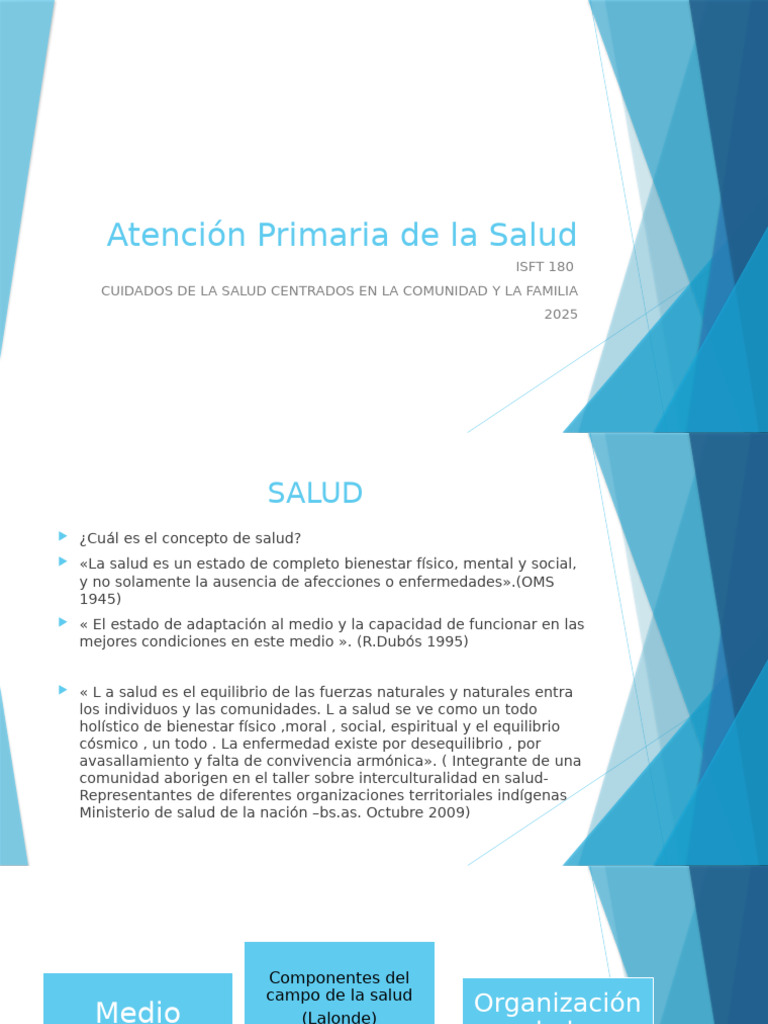Atención Primaria de La Salud 2025 | PDF | Asistencia sanitaria ...