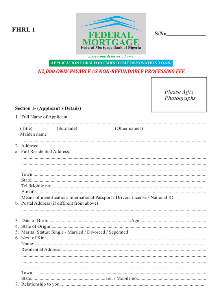 HRL_forms | PDF | Mortgages | Loans