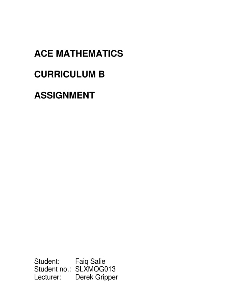 Assignment Teaching and Learning of School Mathematics | PDF | Teaching ...