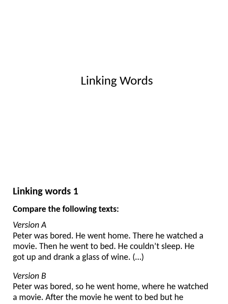 Essential Linking Words for Writing | PDF