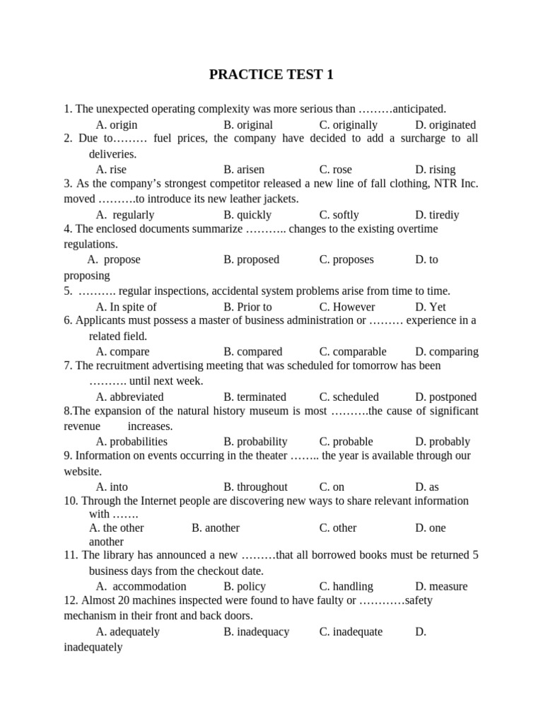 Multiple Choice - PART1 Reading | PDF | Economies
