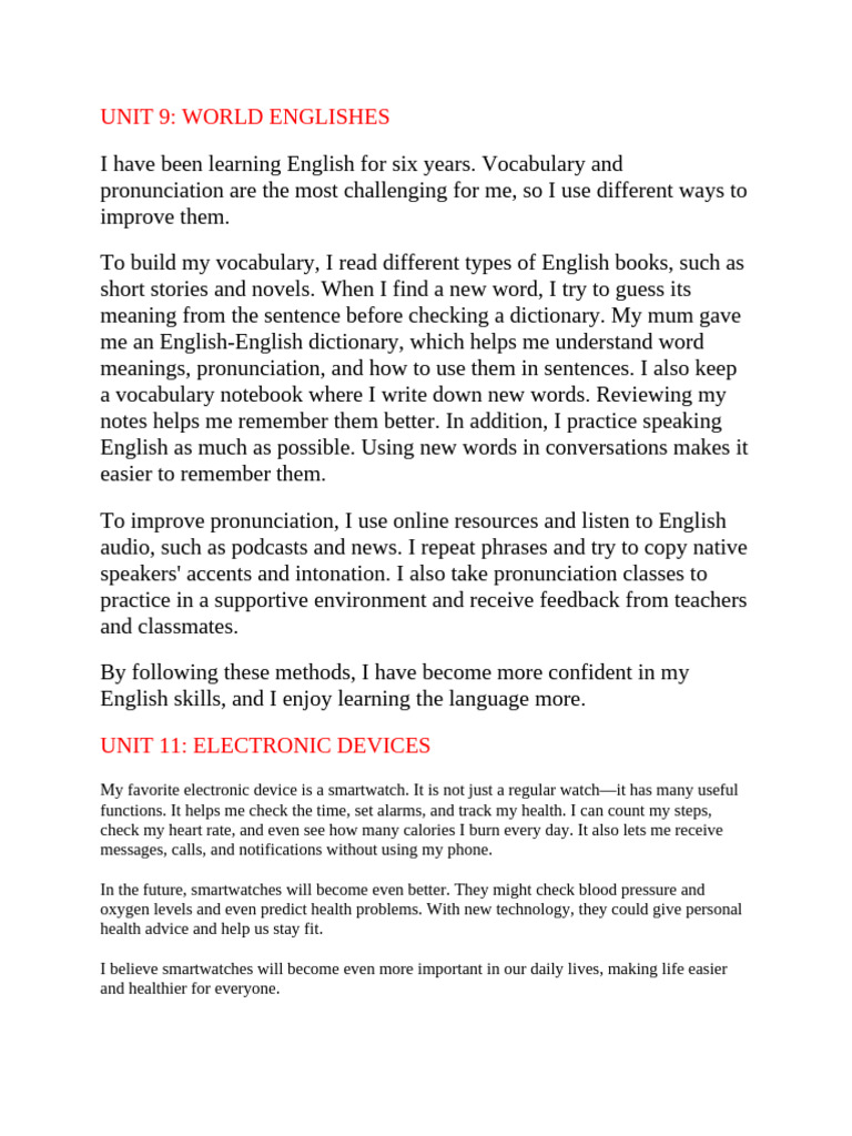 Improving English Skills and Smartwatches | PDF