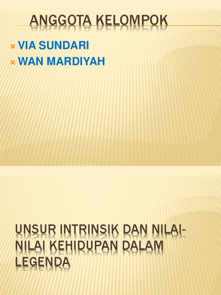 Unsur Intrinsik Dan NilaiNilai Kehidupan Dalam Novel