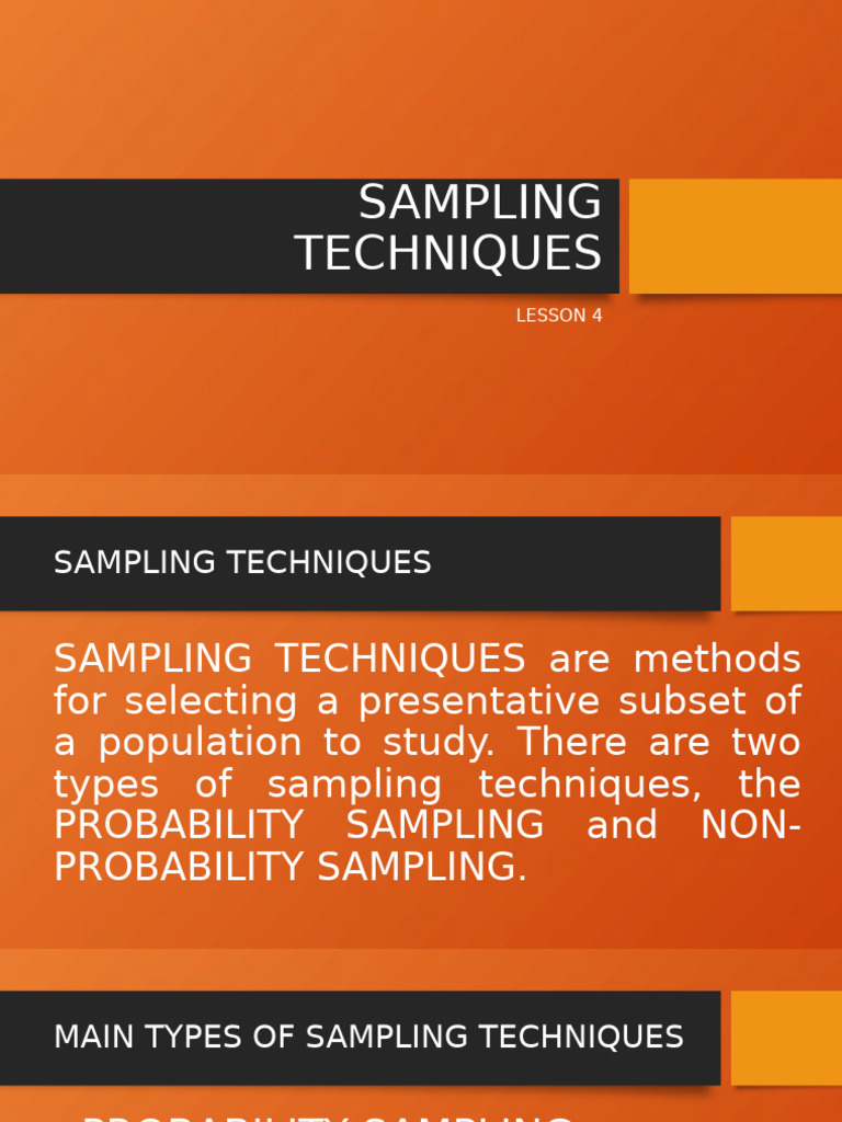Sampling Techniques | PDF | Sampling (Statistics) | Statistics