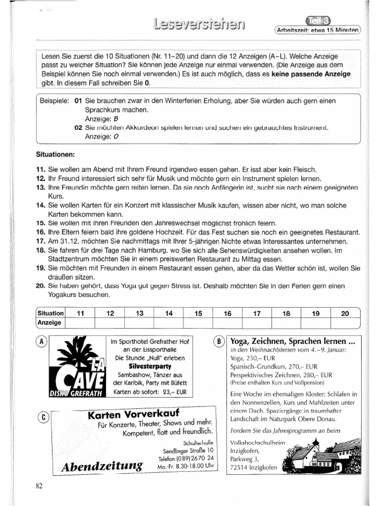 Lesen Teil 3 | PDF