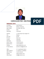 Resume of Andi Pramono