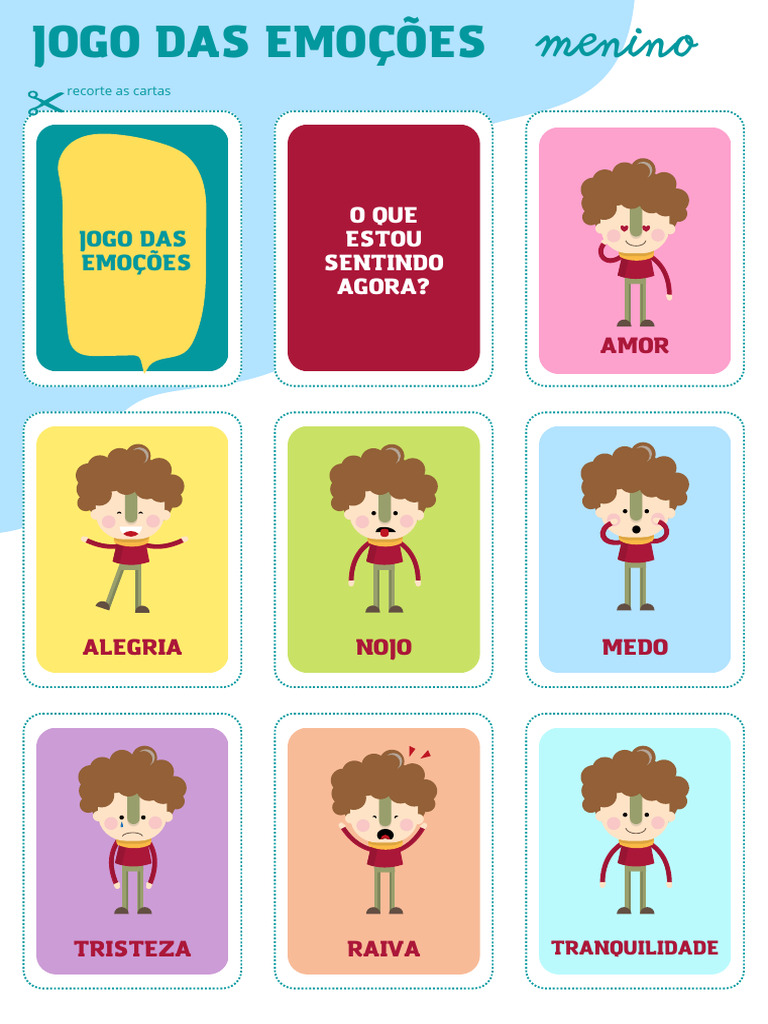Jogo das Emoções: Sentimentos e Cartas | PDF