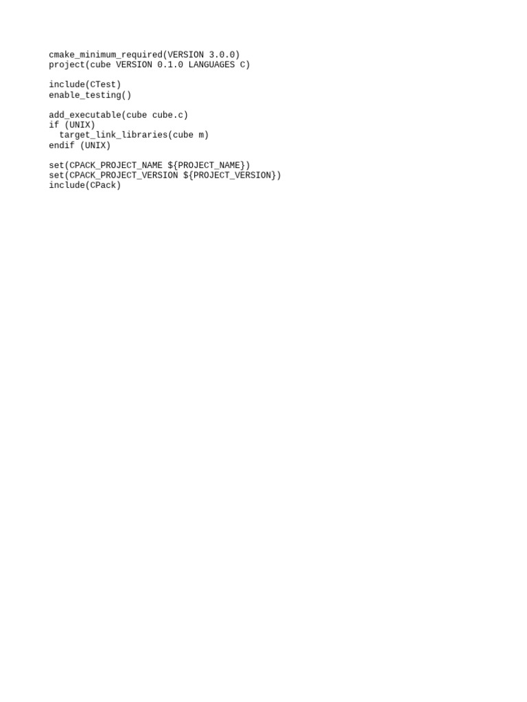 CMake Project Setup for Cube App | PDF