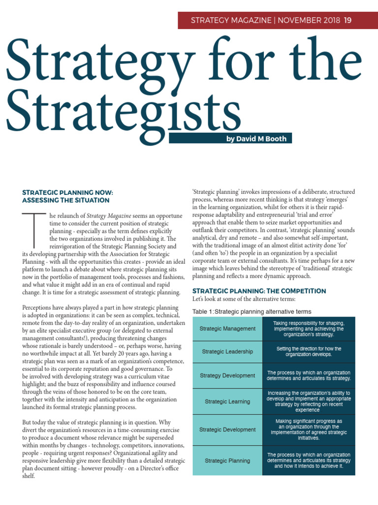 Strategy For The Strategists 1631990889 | PDF | Strategic Planning ...