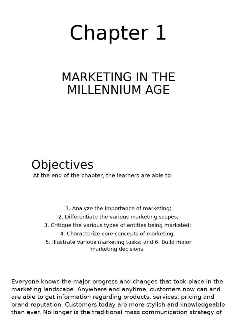 Marketing Chapter 1 P1 | PDF | Marketing | Pricing