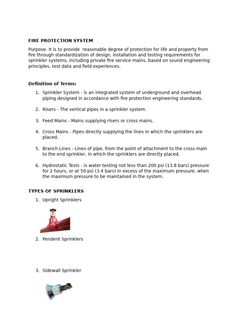 Fire Protection System | PDF