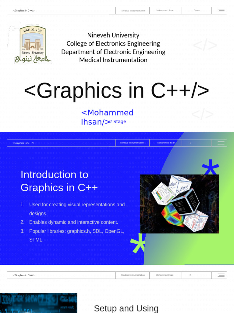 Graphics in C++ - Mohammed Ihsan | PDF | Computer Engineering | Computing