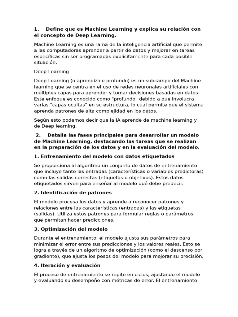 Fases del desarrollo en Machine Learning | PDF