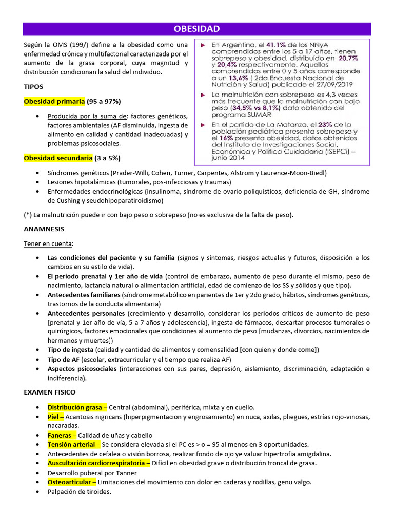 56. OBESIDAD | PDF | Obesidad | Exceso de peso