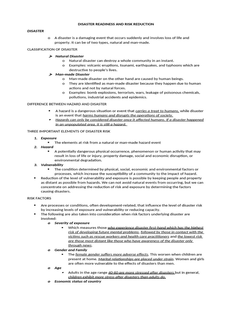 Disaster Readiness and Risk Reduction Guide | PDF | Natural Disasters ...