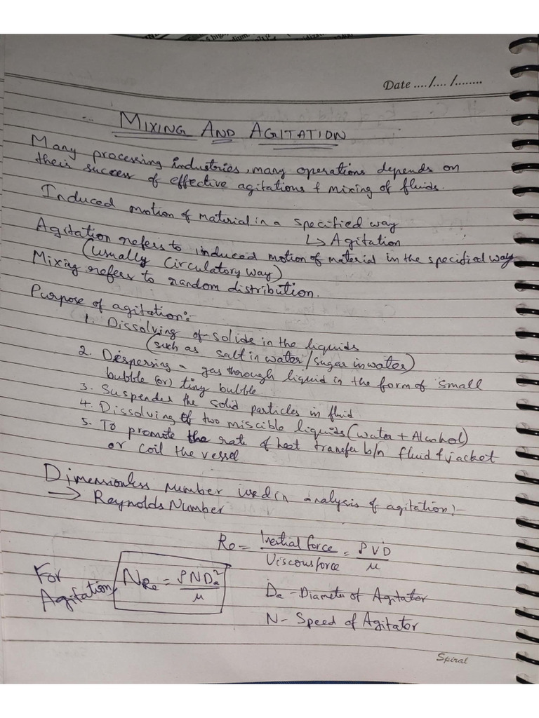 Mixing and Agitation | PDF
