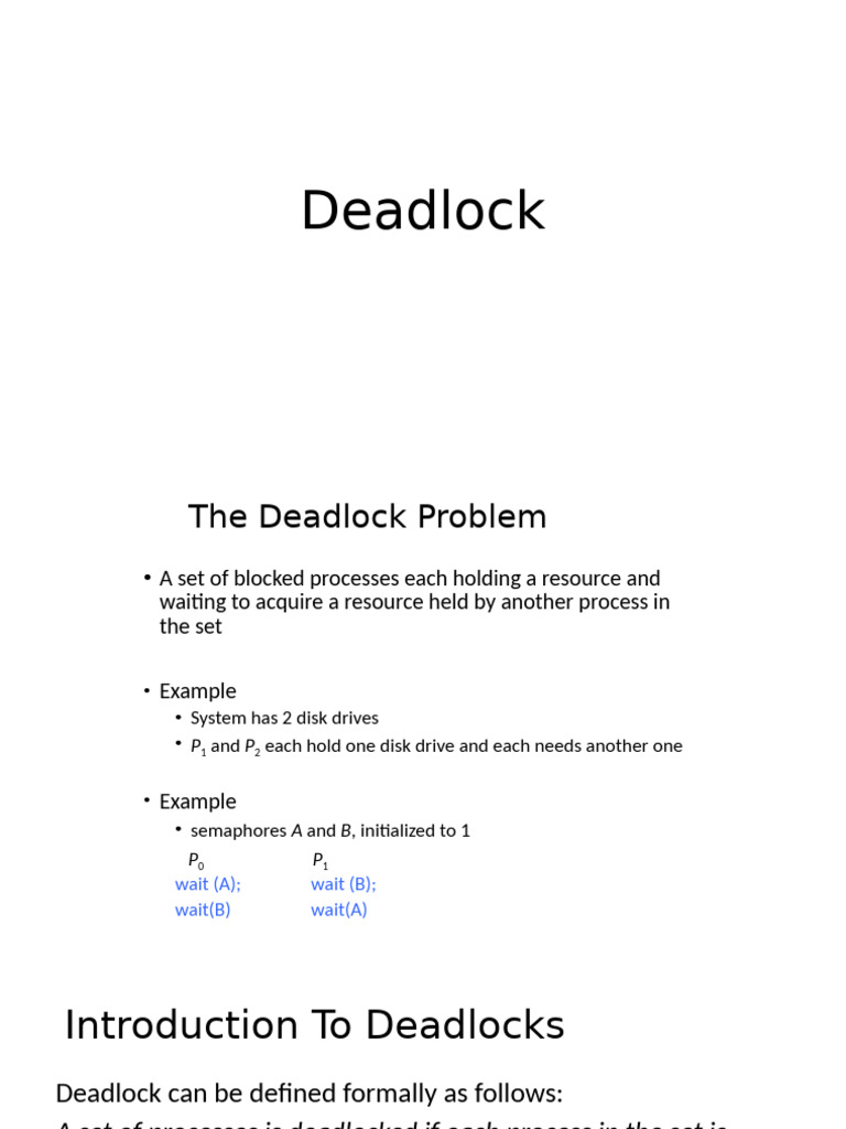 Deadlock | PDF | Applied Mathematics | Algorithms