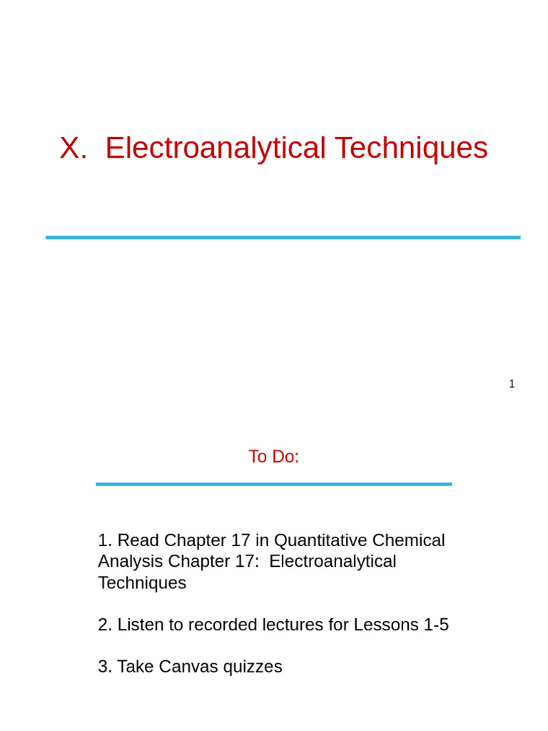 Electroanalytical Techniques Overview | PDF | Chemistry | Applied And ...