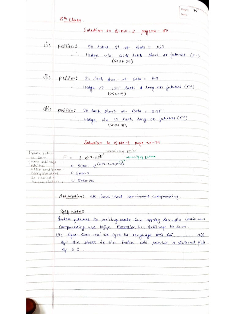 Derivative Class 8 Notes | PDF