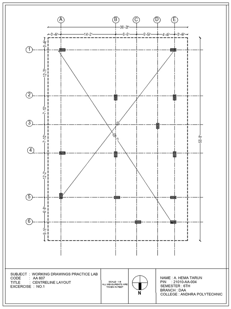Centreline Layout for Working Drawings | PDF