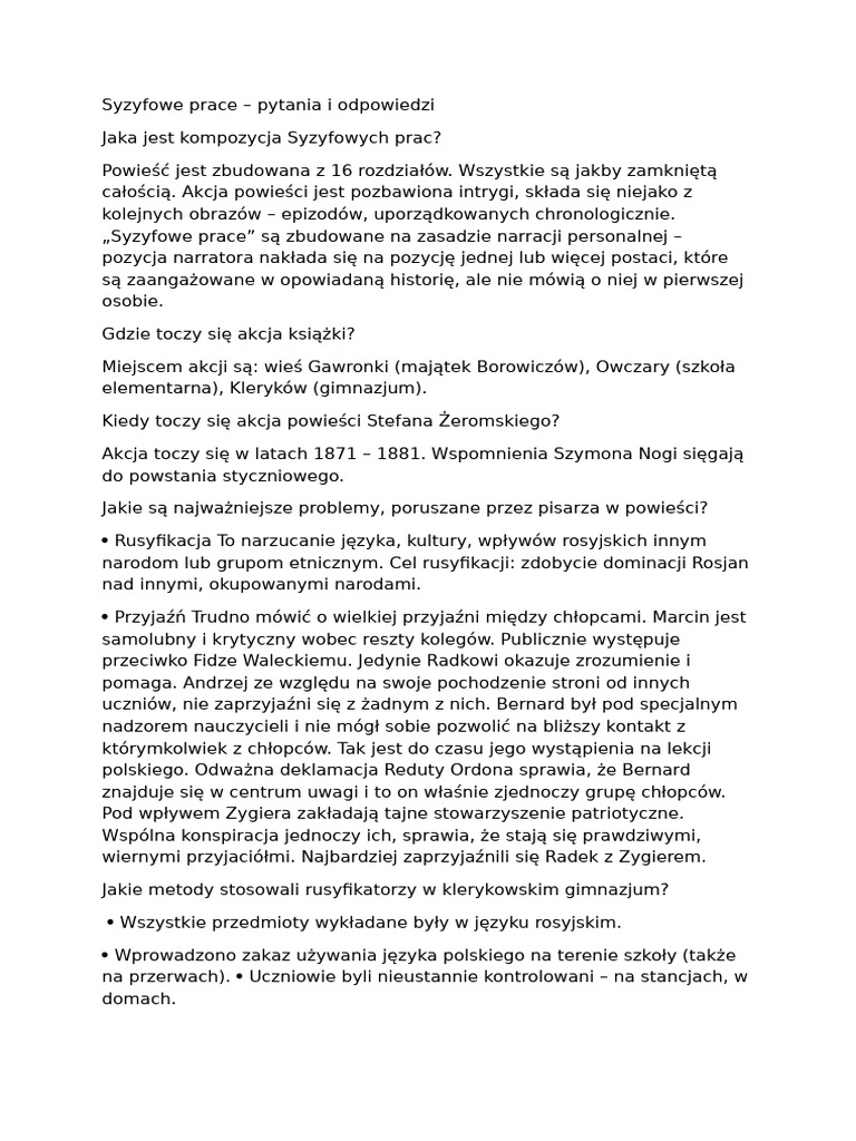 Syzyfowe prace | PDF