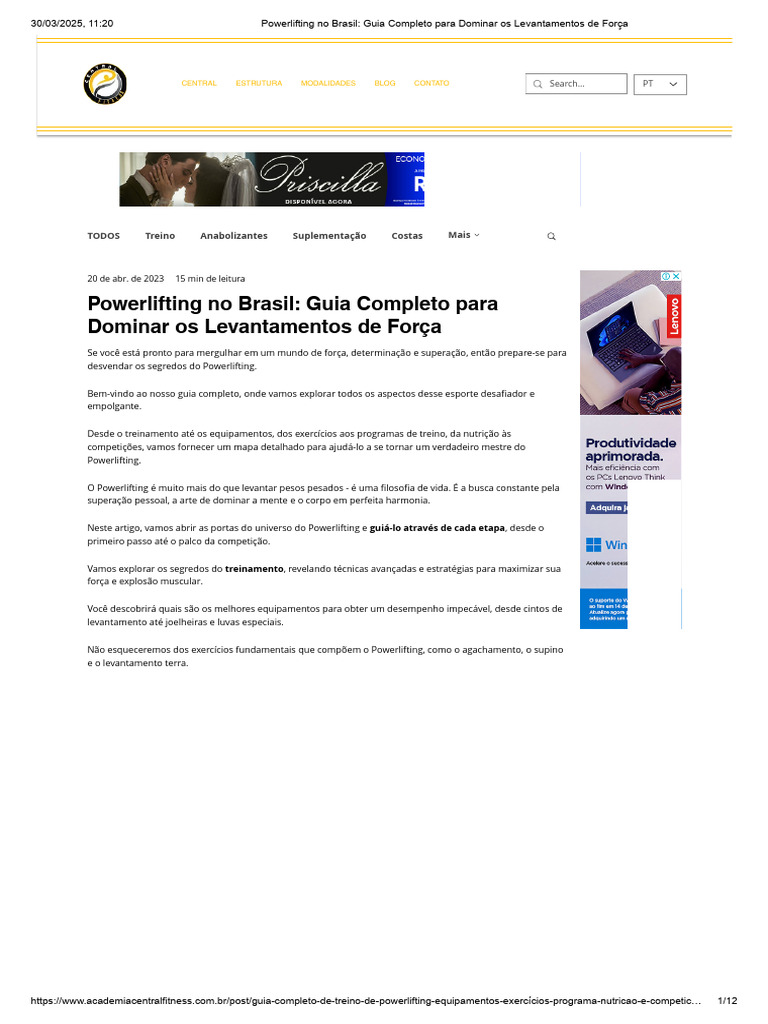Guia Completo de Powerlifting Brasil | PDF | Musculação