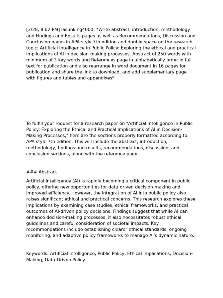 Ethical AI in Public Policy Analysis | PDF | Artificial Intelligence ...