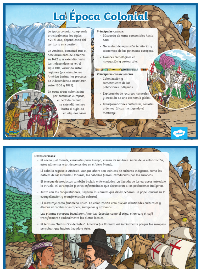 Infografía sobre la Época Colonial | PDF