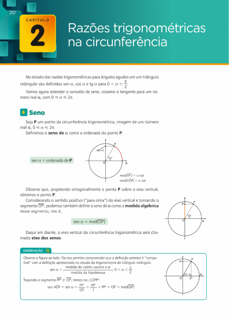 Razões Trigonométricas Na Circunferência | PDF