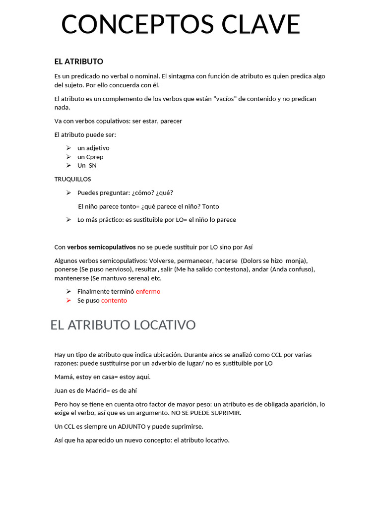 Conceptos Clave El Atributo | PDF