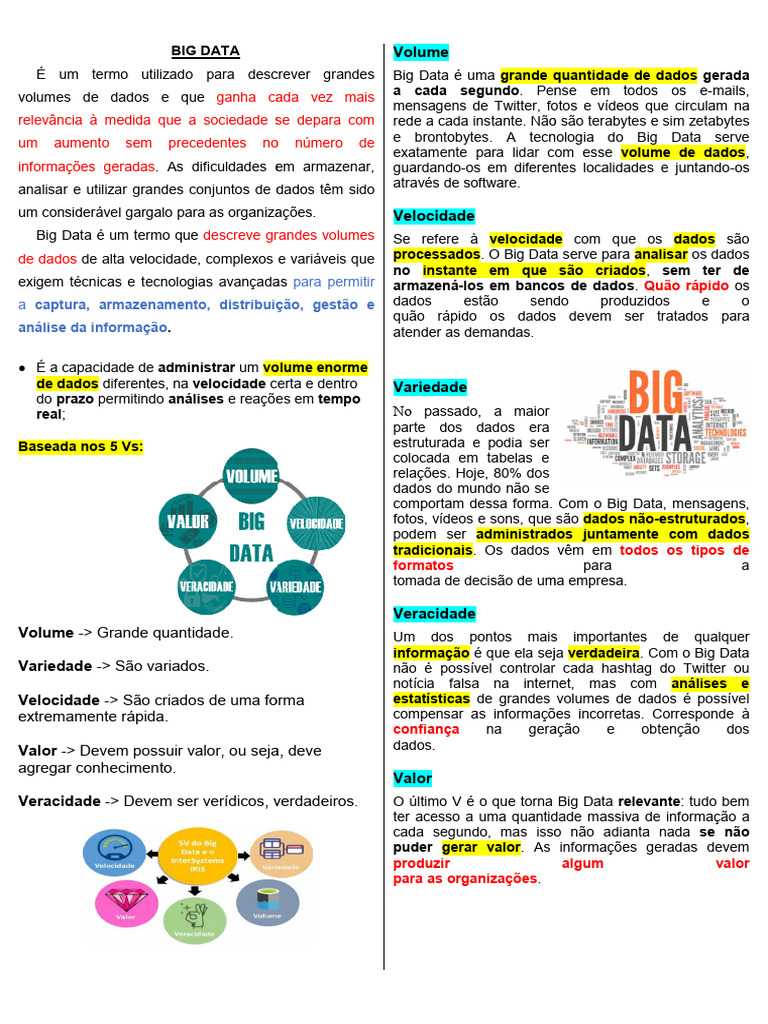 Entendendo Big Data e Seus 5 Vs | PDF | Computação em nuvem | Big Data