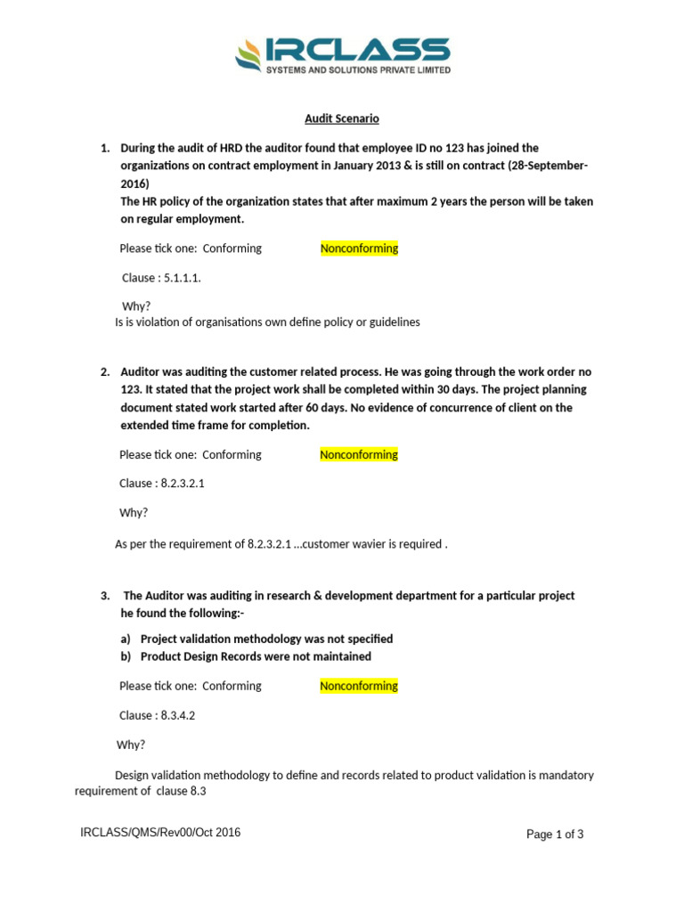 Audit Findings and Nonconformities Report | PDF | Audit | Business