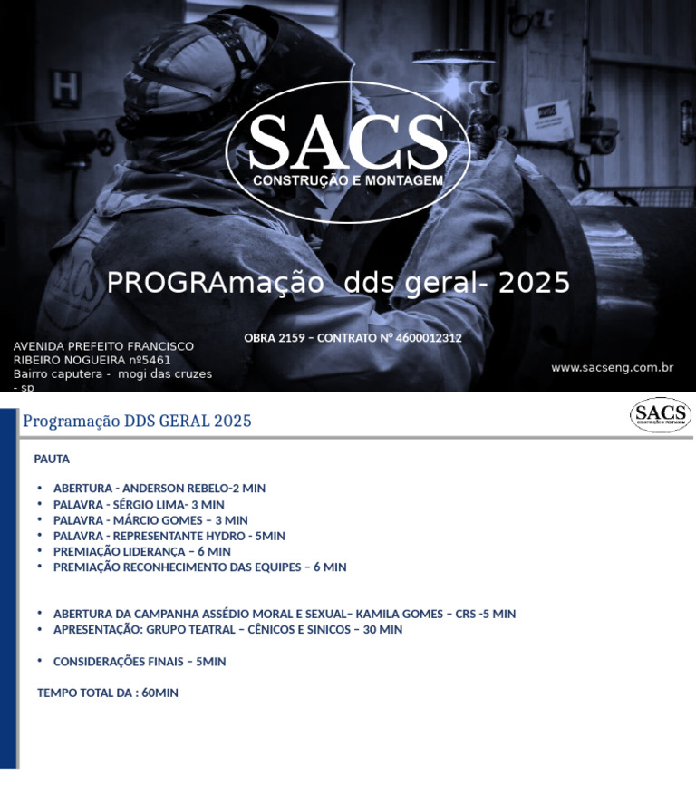 Programação DDS 2025 | PDF