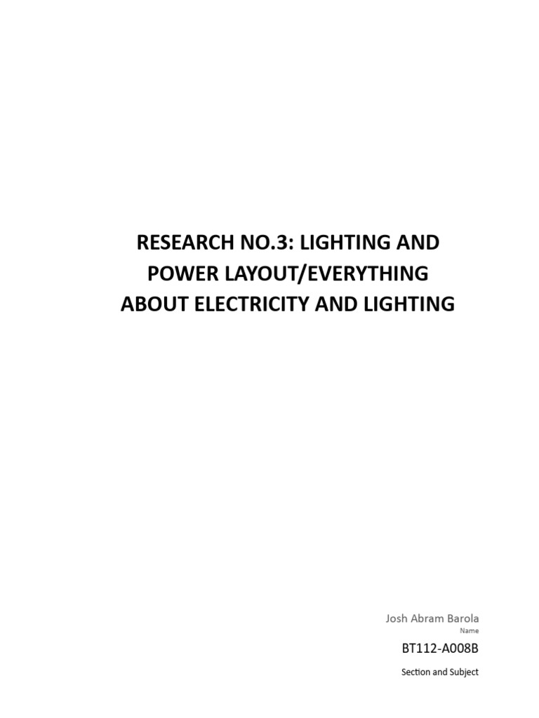 Lighting Layout Refers To The Placement and Positioning of Lights in ...