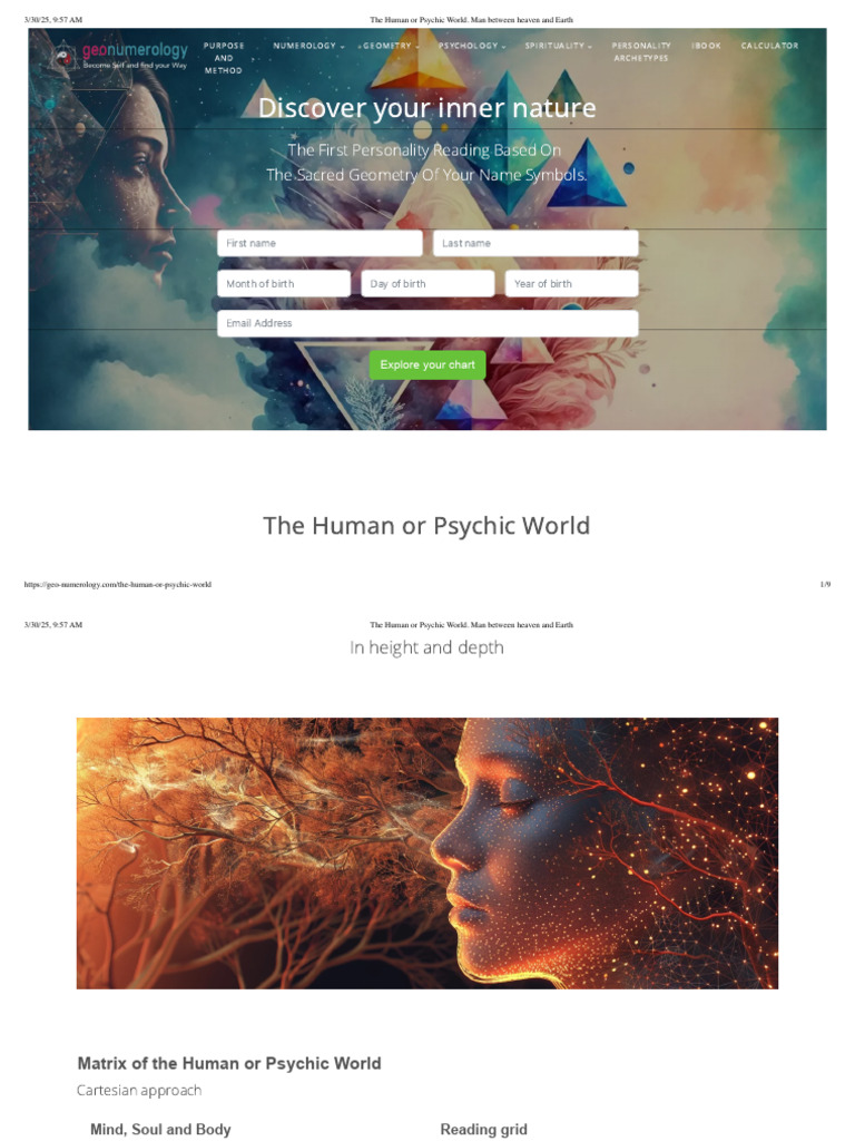 The Human or Psychic World. Man Between Heaven and Earth | PDF | Mind ...