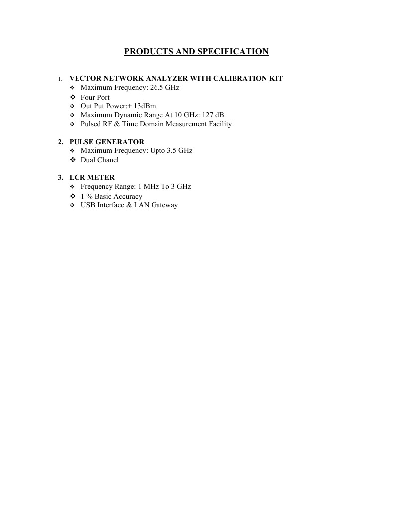 Products and Specification | PDF | Science & Mathematics | Computers