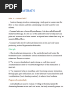 Contrast Bath Instructions for Hands and Feet | PDF