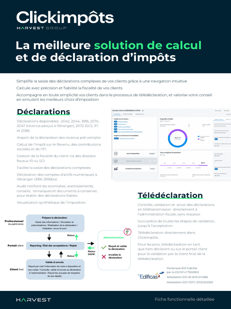 Télédéclaration simplifiée avec Clickimpôts | PDF | Impôts | Impôt sur ...