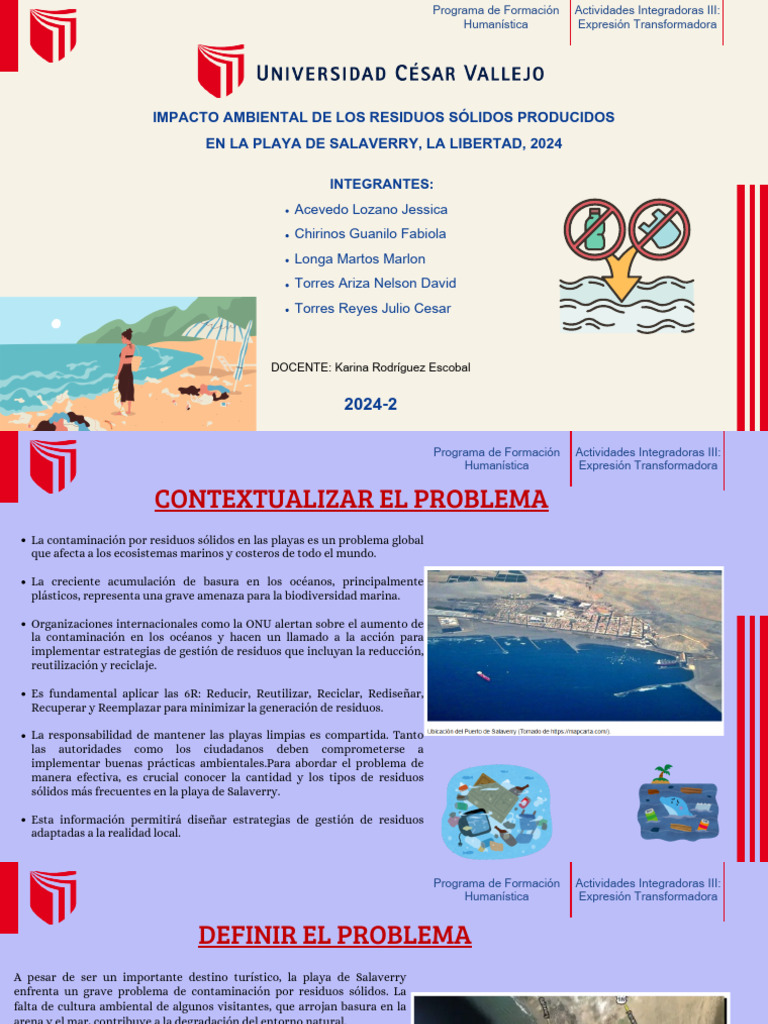 Impacto de Residuos en Playa Salaverry | PDF | Residuos | Contaminación