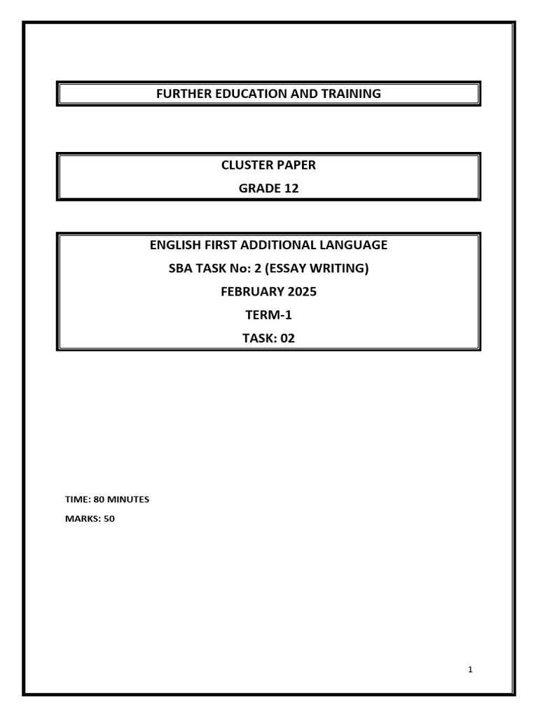 Grade 12 Essay Writing Guidelines | PDF