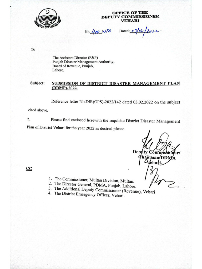 DDMP Vehari | PDF