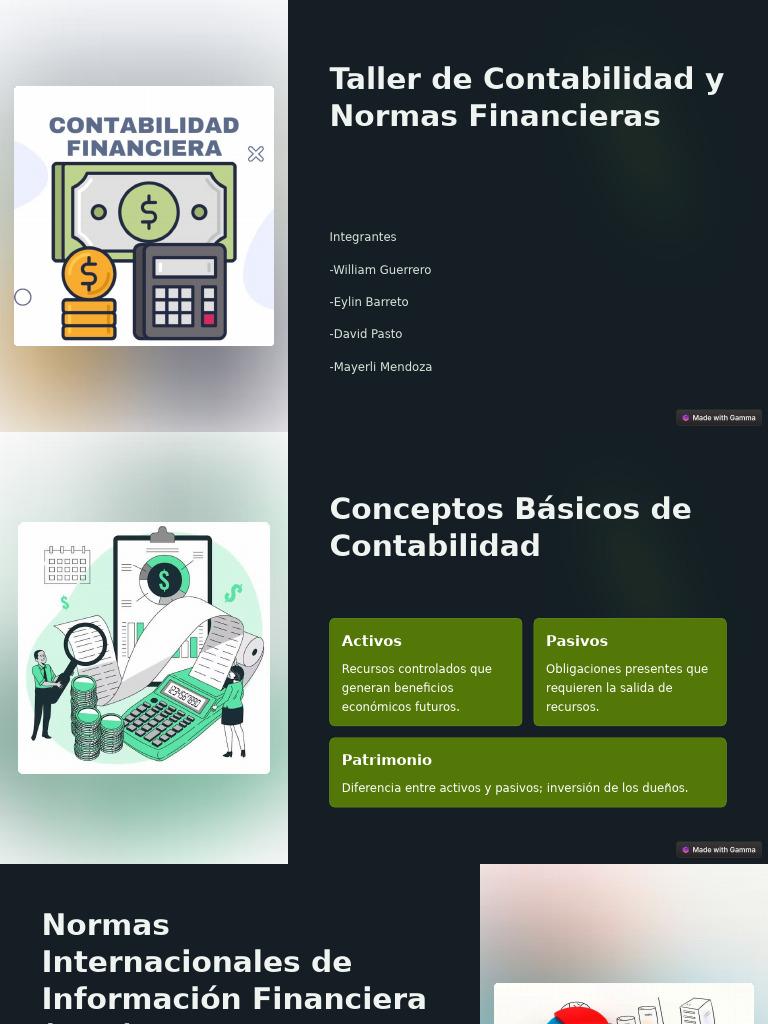 Taller de Contabilidad y Normas Financieras | PDF | Contabilidad ...