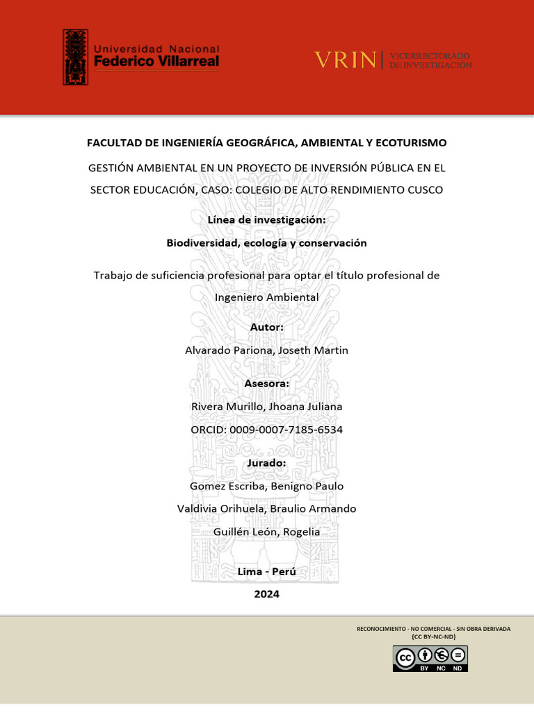 Gestión Ambiental en Proyecto Educativo Cusco | PDF | Evaluación de ...