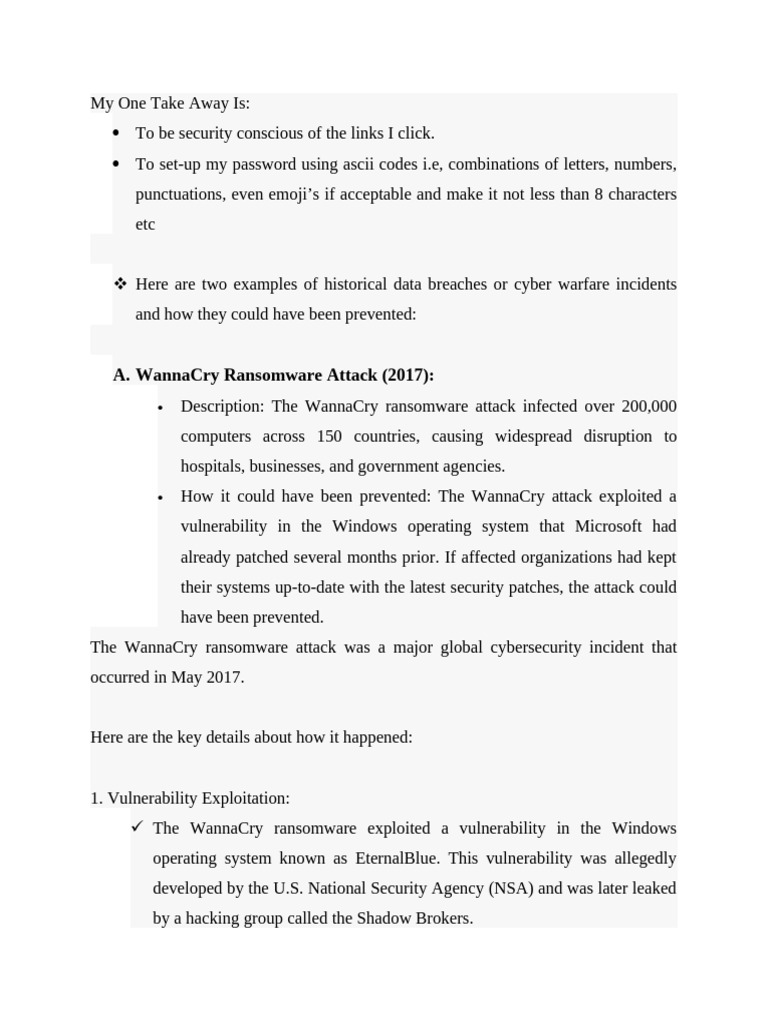 Cybersecurity Lessons from Major Breaches | PDF | Ransomware | Computer ...
