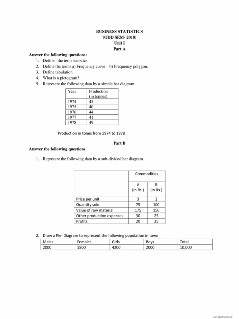 Business Statistics 18 Batch Odd Sem | PDF